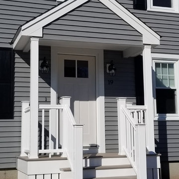Mastic Vinyl Siding, Harvey Windows, Portico in Dartmouth, MA