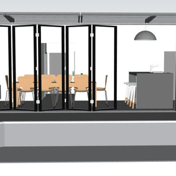 California Home Outdoor Pool Kitchen Dining Entertainment Room Overhaul