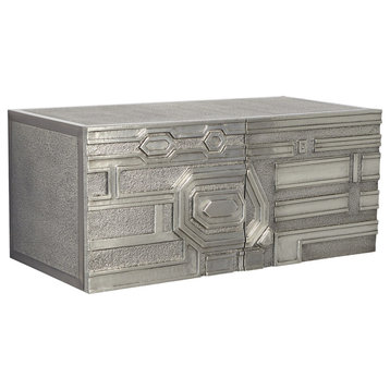 Abstract Block Cabinet, Left, Silver