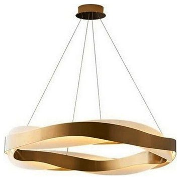 Black/gold creative design led chandelier for living room, dining room, bedroom, 25.6"