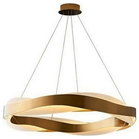 Black/gold creative design led chandelier for living room, dining room, bedroom, 25.6"