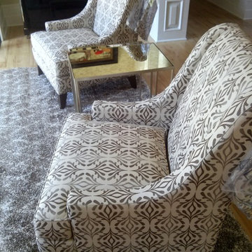 Neutral Transitional Living Room