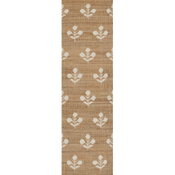 Erin Gates by Momeni Orchard Bloom Natural Hand Woven Wool Rug 2'3" X 8' Runner