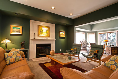 Inspiration for a transitional living room remodel in Denver