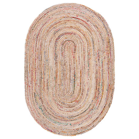 Safavieh Cape Cod Collection CAP202 Rug, Beige/Multi, 6'x9'