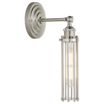 Vitteri Bathroom Vanity Light With LED Bulb, Brushed Nickel