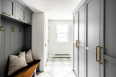 Inspiration for a transitional entryway remodel in Boston