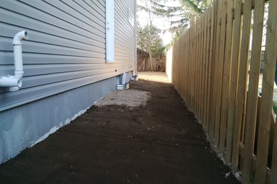New construction lot grading