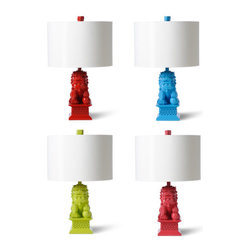 Colorful Foo Dogs mini Table Lamps - Table Lamps