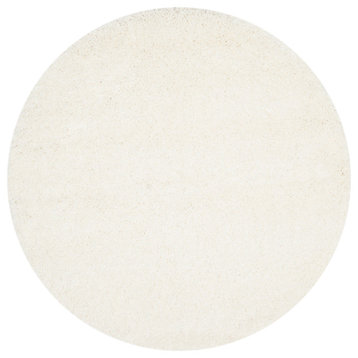 Safavieh California Shag Collection SG151 Rug, White, 4' Round