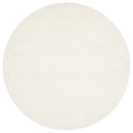 Safavieh California Shag Collection SG151 Rug, White, 4' Round