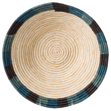 Cool Color Blocked Dipped Raffia Large Bowl