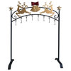 42" Tall Classic Iron Christmas Stocking Holder Stand