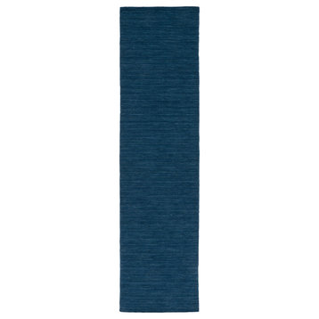 Safavieh Kilim Klm850N Solid Color Rug, Navy/Blue, 2'3"x9'