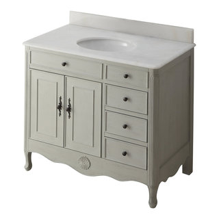 26 Benton Collection Distressed beige Abbeville Bathroom Sink