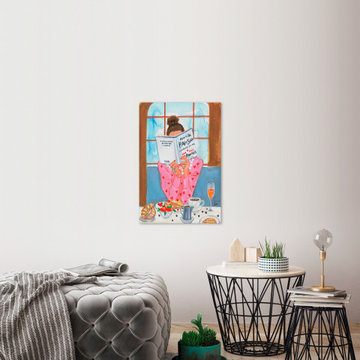 "How to Be Parisian Breakfast Time" Painting Print on Wrapped Canvas