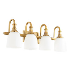 Richmond 4-Light Vanity Fixture, Aged Brass