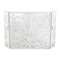 "White Urn" Fireplace Screen - Fireplace Screens