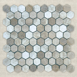 HONEY MINI - Mist | 12" x 12" | Onyx Mosaic - Mosaic Tile