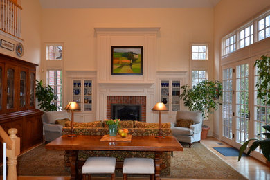 Photo of an expansive traditional living room in Philadelphia.