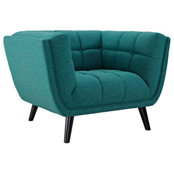 Stella Teal 2 Piece Upholstered Fabric Loveseat And Armchair Set