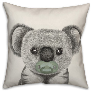 Pacifier Koala 18"x18" Spun Poly Pillow