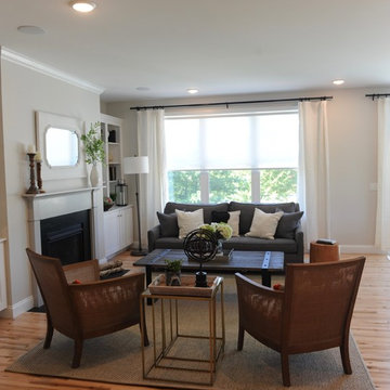 Crisp, clean layered look for living room