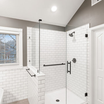 Farmhouse Primary Bath Remodel Olathe, KS