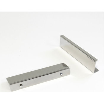 RCH Modern Stainless Steel Finger Edge Pull, Various Finishes, Polished Chrome,