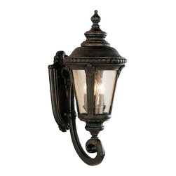 Trans Globe Lighting - 3 Light Coach Lantern, Rust - Outdoor Wall Lights And Sconces