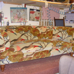 chesterfield sofa, designers guild fabric 'duck velvet' - Sofas