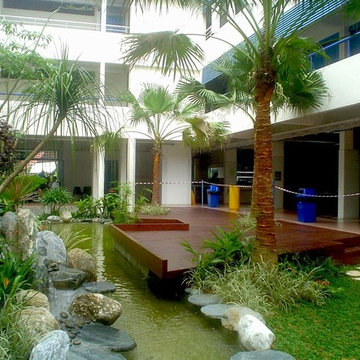 Landscaping work at Catholic JC