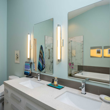 Contemporary Accessible Primary Bath with Curbless Shower