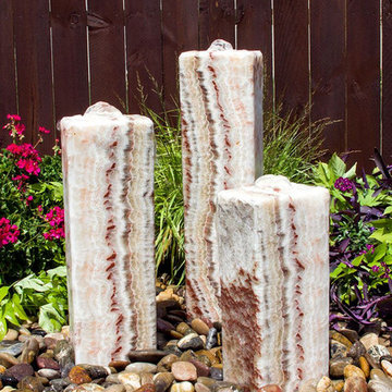 Real Stone Artisan Triple Fountains