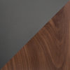 LumiSource Mason 5-Piece Counter Set, Stainless Steel, Walnut Gray PU Leather