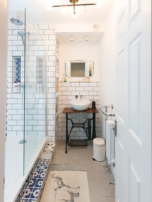 Bathroom Ideas & Photos with Blue Tiles