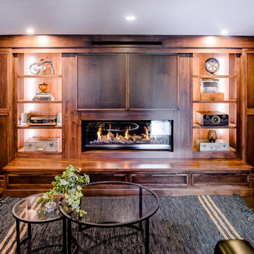 Modern Rustic Luxury Finished Basement in Richfield, Ohio
