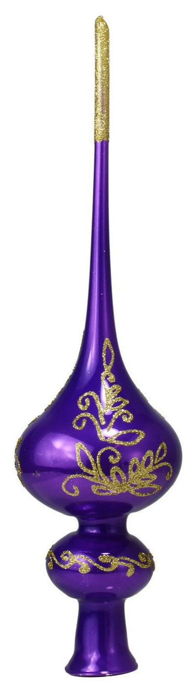 inchLyricsinch Glass Christmas Tree Topper (Purple) - Christmas ...