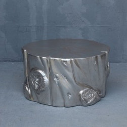 Log Center Table Silver 75cm x 75cm x 40cm - Decorative Trunks