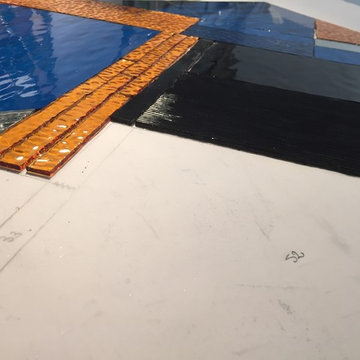DALLE DE PLAFOND EN VITRAIL