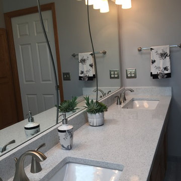 Expansive Gray Master Bathroom