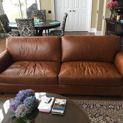 Lancelot deep seat leather sofa - Furniture