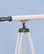 Floor Standing Harbor Master Telescope, Oil-Rubbed Bronze/White Leather, 60"