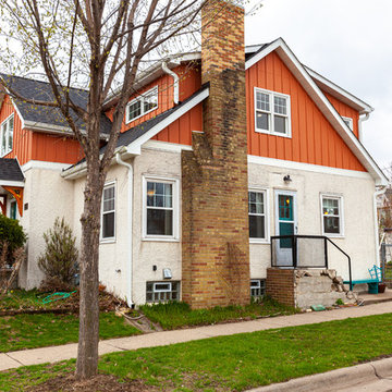 Project 3373-1 St. Paul Craftsman Bungalow Adds 2nd Story +  Front Entry Portico