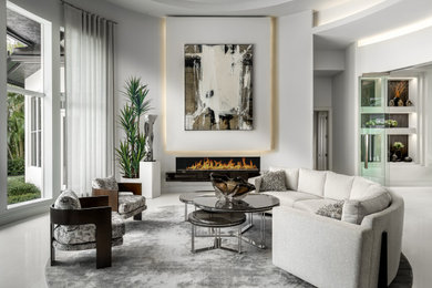 Living room photo in Miami