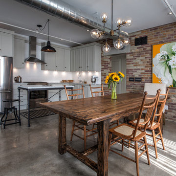 Downsizing to a loft - open kitchen dining
