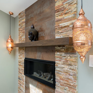 Mountain View Eclectic kitchen, dining and open office space