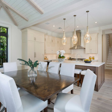 Cream Transitional Kitchen - Gulfstream, FL