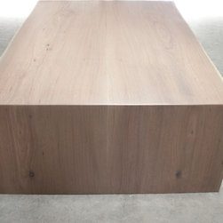 The Bleached Walnut Slab Waterfall Coffee Table - Coffee Tables