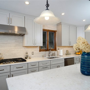 Grey transitional kitchen